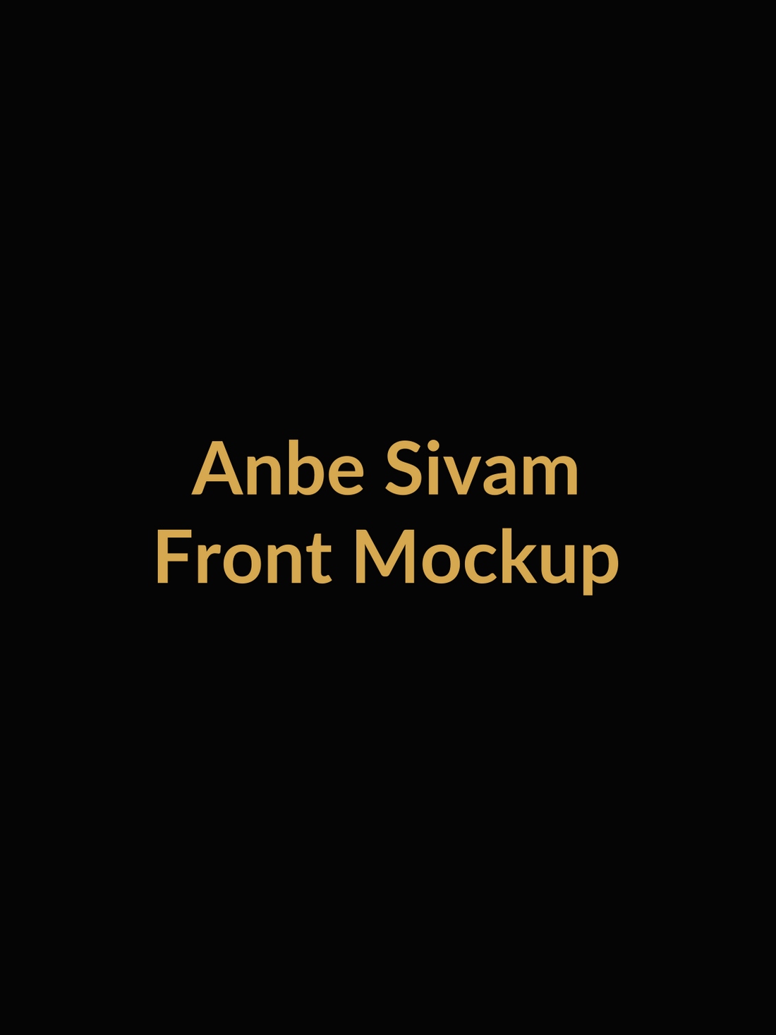 Anbe Sivam Inspired Humanity Cinema Tee front product image