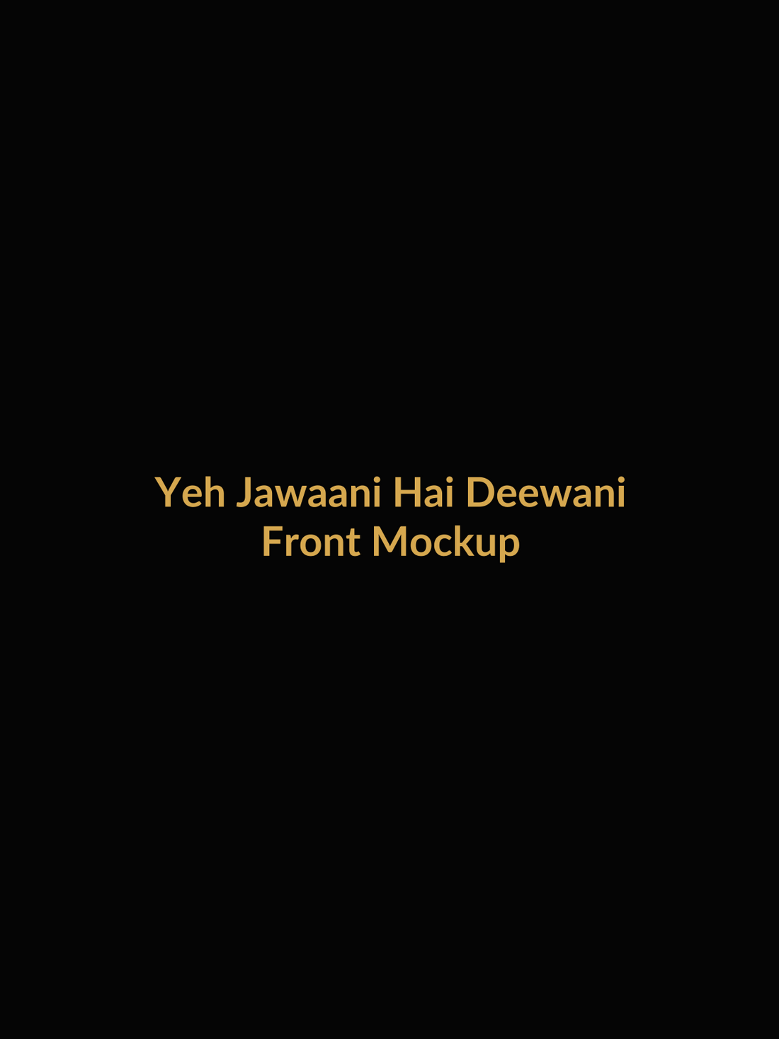 Yeh Jawaani Hai Deewani Musical Drama Vault Tee front product image