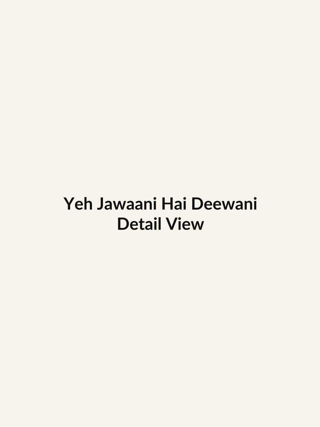 Yeh Jawaani Hai Deewani Musical Drama Vault Tee detail view product image