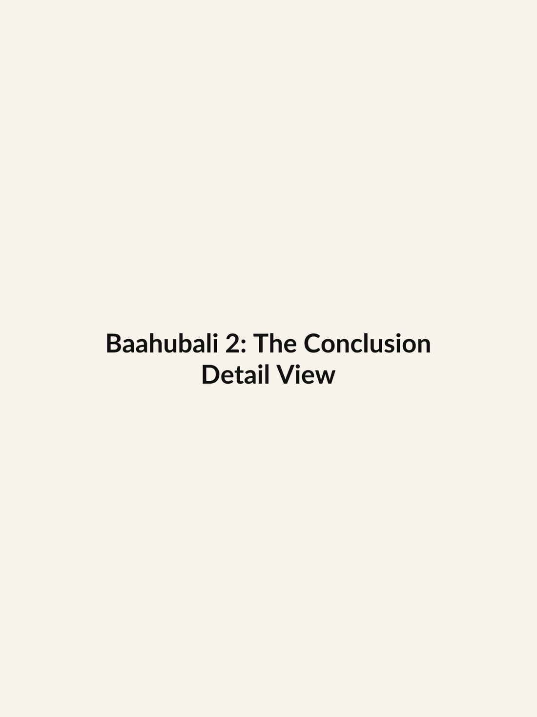 Baahubali 2 Epic Action Fantasy Vault Tee detail view product image