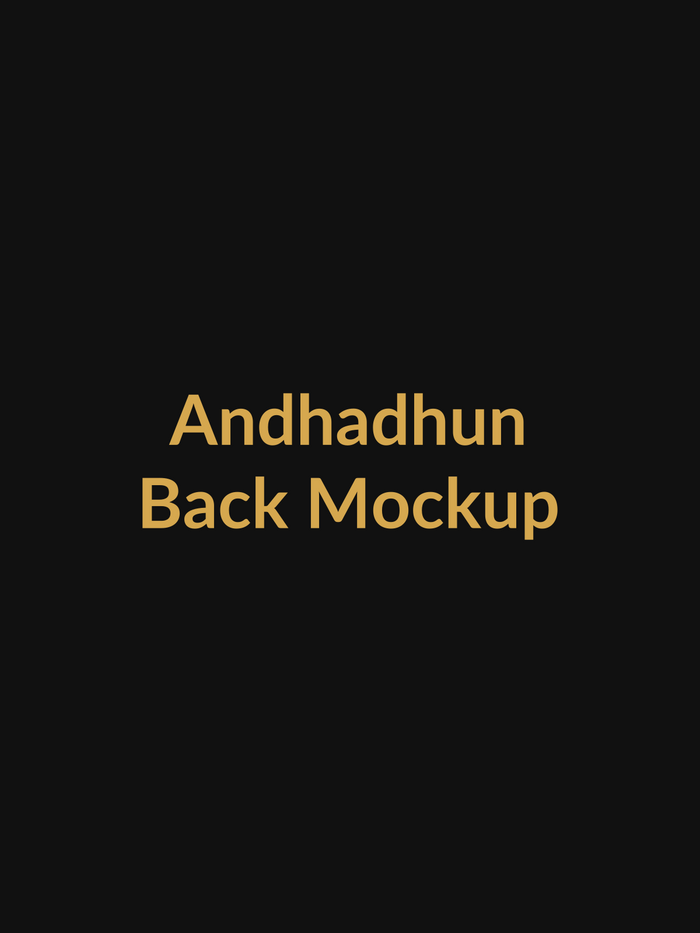 Andhadhun Suspense Thriller Vault Tee back mockup product image