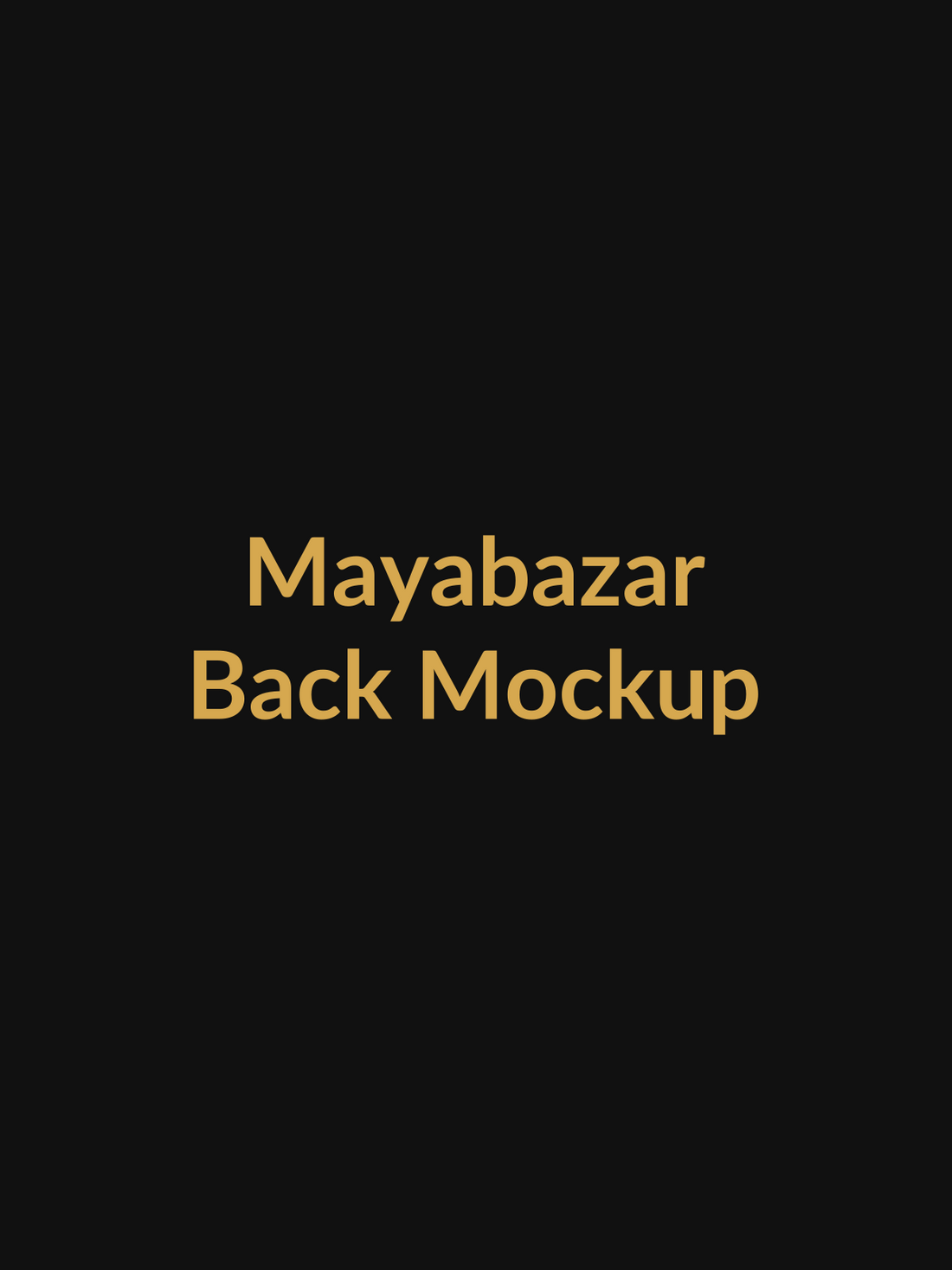 Mayabazar Classic Mythological Drama Vault Tee back mockup product image