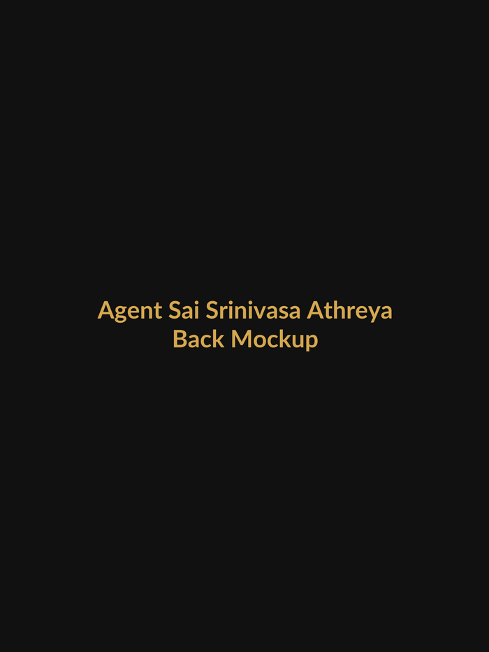 Agent Sai Srinivasa Athreya Inspired Detective Vault Tee back mockup product image