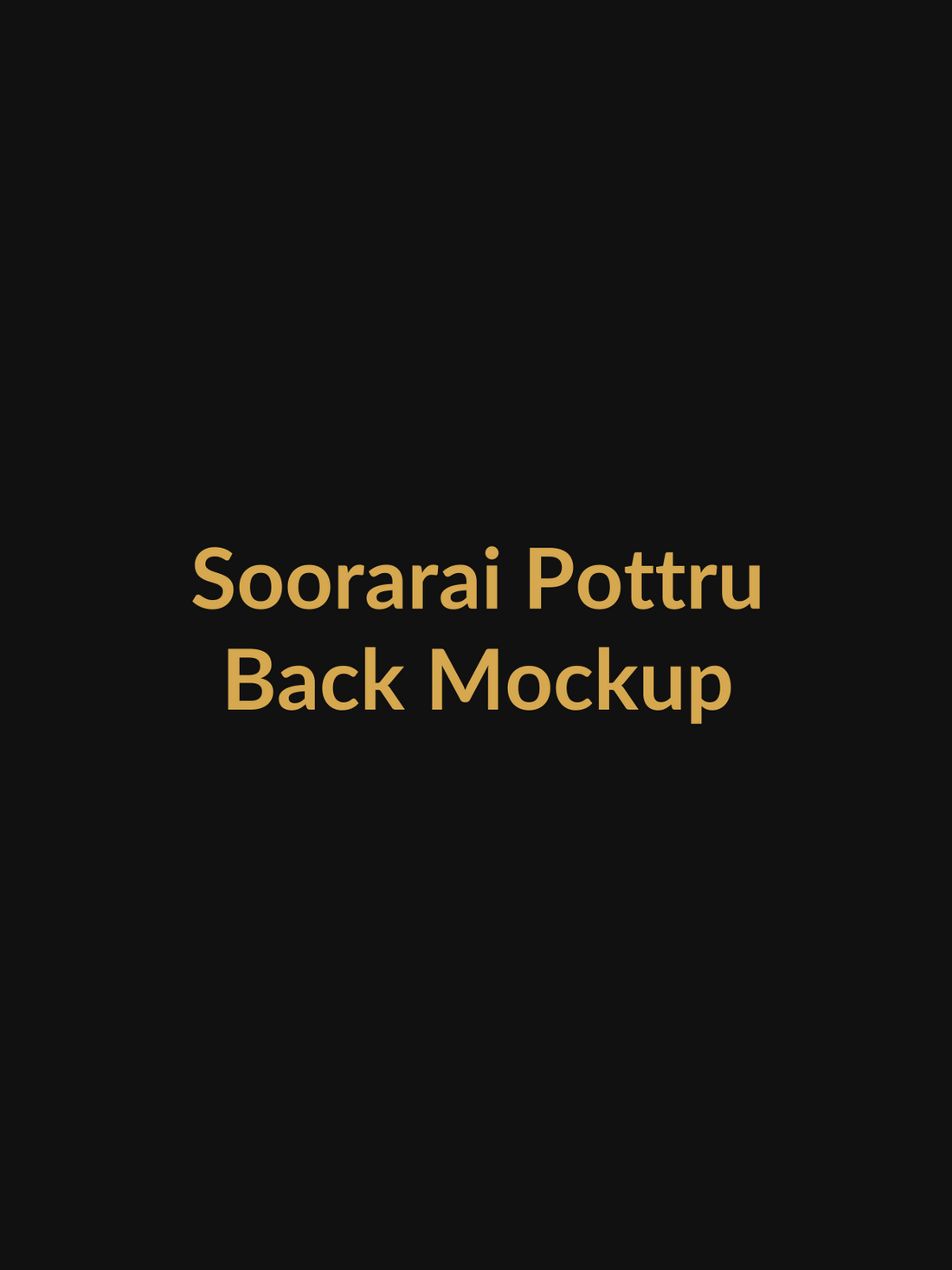 Soorarai Pottru Inspirational Biopic Vault Tee back mockup product image